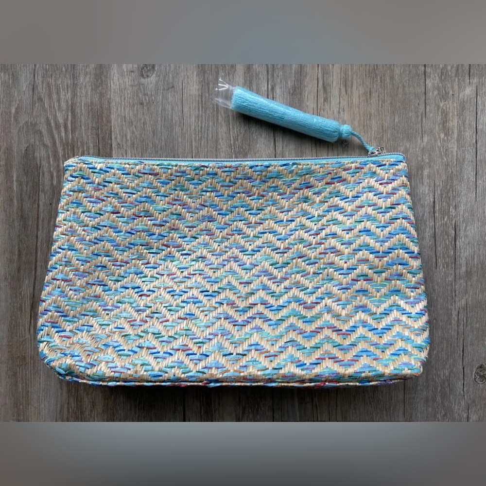 Lancôme Blue Beige Weaving Cosmetic Bag